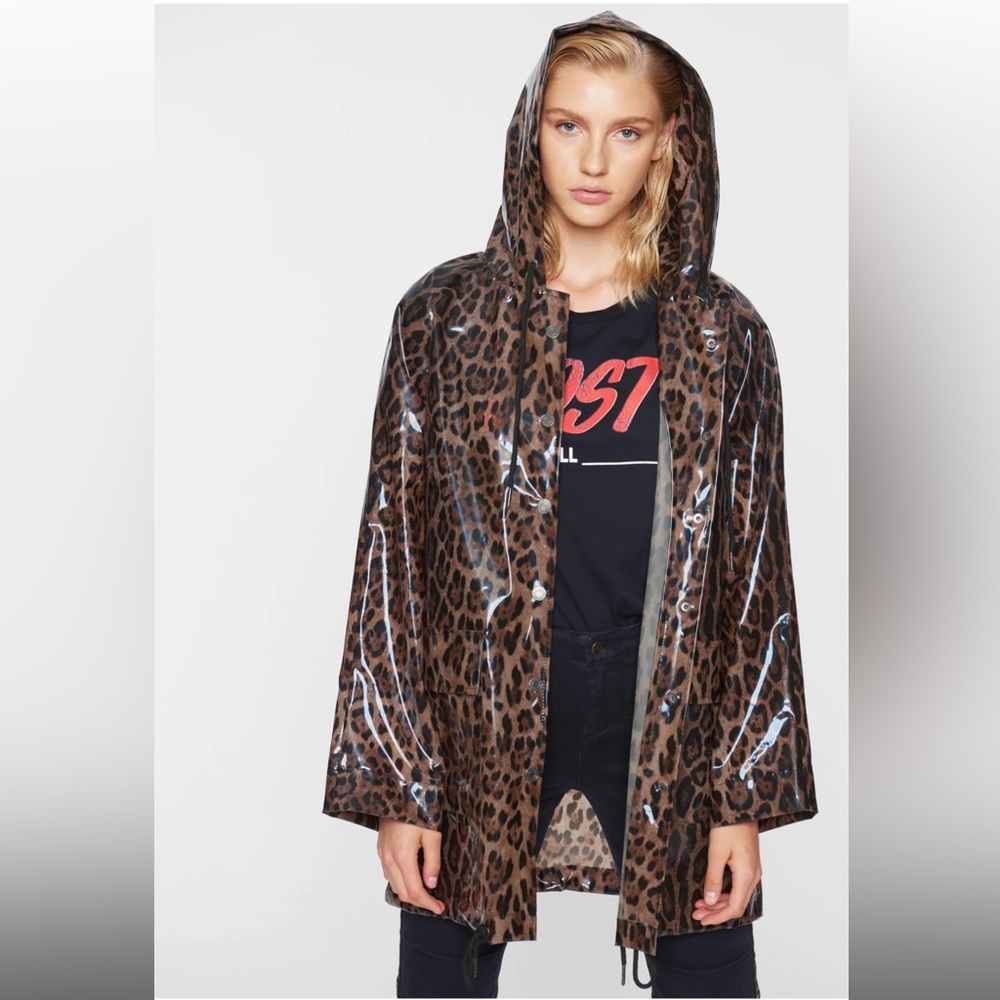 Pam & Gela Leopard Raincoat OS